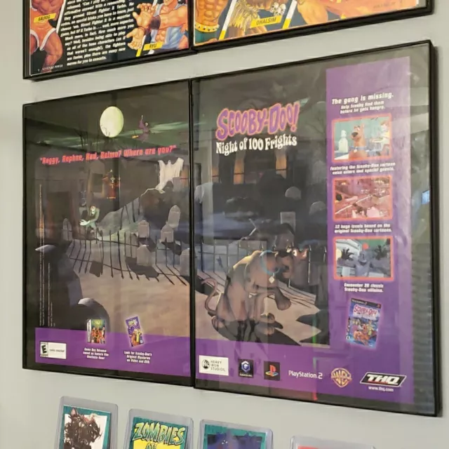 FRAMED 2003 Scooby-Doo Night Of 100 Fights PS2 GameCube  Video Game Wall Art