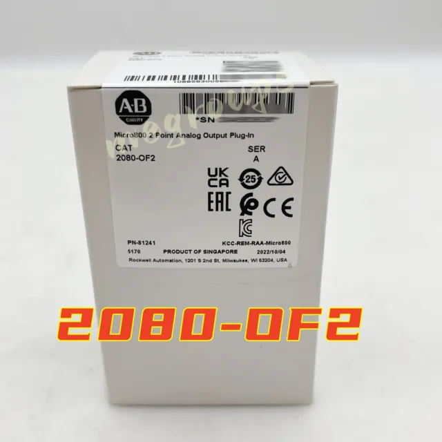 ALLEN-BRADLEY 2080-OF2 MICRO800 2 Point Analog Output Module 2080OF2 ...