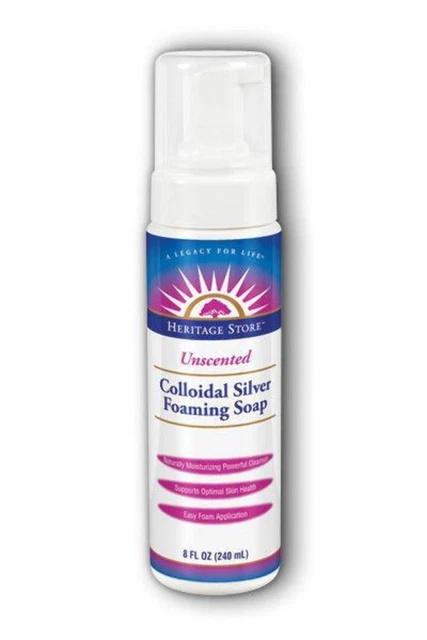 Heritage Store Colloidale Argento Schiuma Sapone (Inodore) 240ml