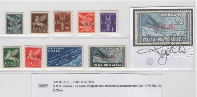 RSI 1944 - Posta Aerea - GNR Tiratura Verona Soprastampati MNH/**