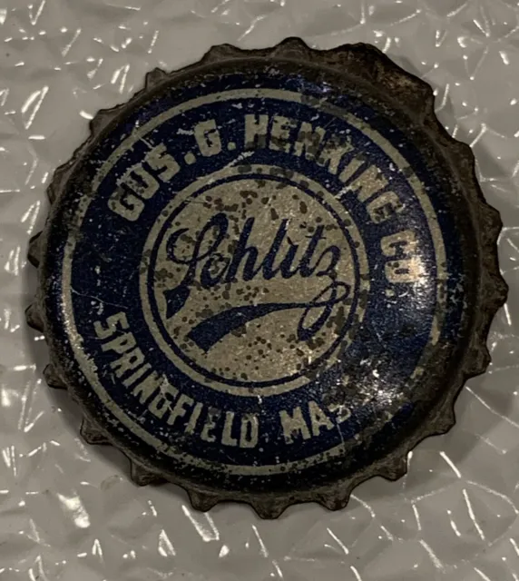 Schlitz Pre-Prohibition Springfield Ale Beer Bottle  Cap Cork Massachusetts Ma