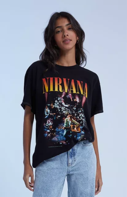 Nirvana Vintage Pacsun Black Tee Medium