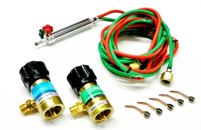 Gentec Torch 5-Tips & Preset Regulators Complete Set  Soldering Kit