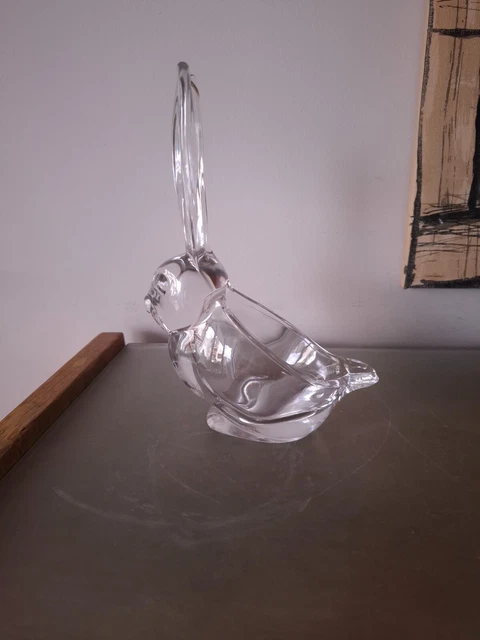 Lapin debout en plastique transparent cristal, 2 parties séparables