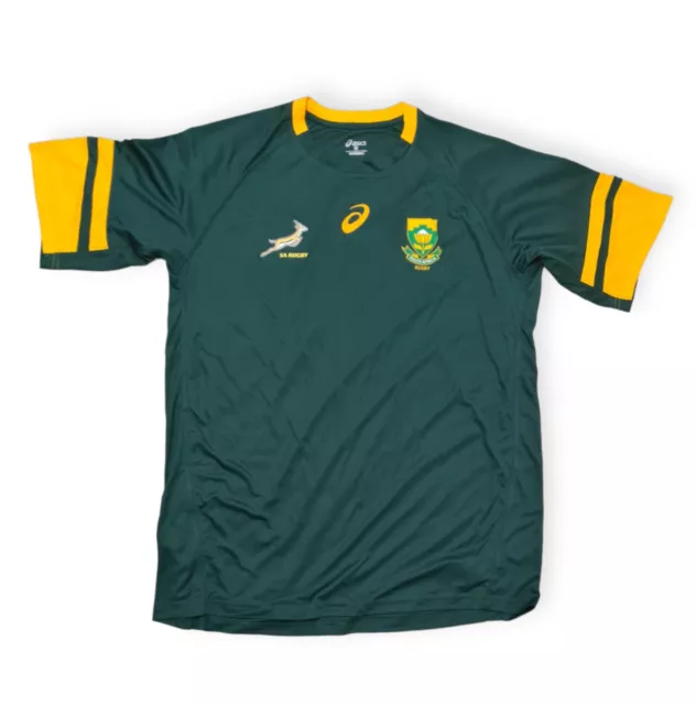 Men's Asics Rugby Union South Africa 2017/2018 Springboks Shirt Jersey Size 2Xl