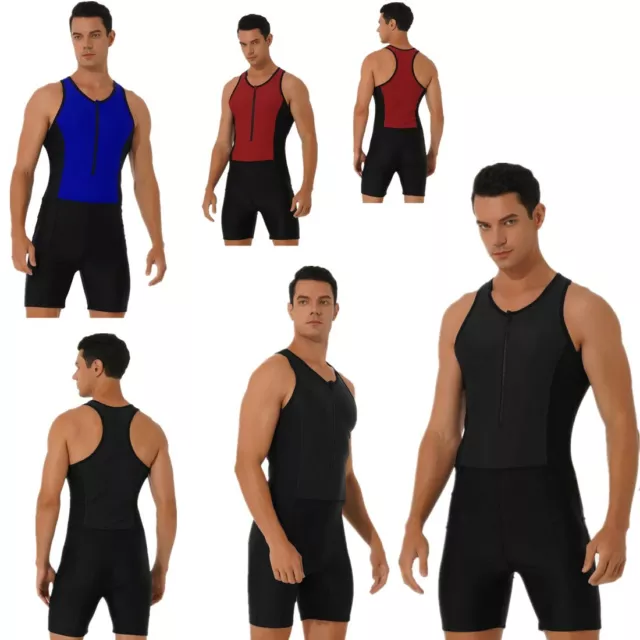 DE TiaoBug Herren Badeanzug Sport Bademode Einteiliger Schwimmanzug Strandmode