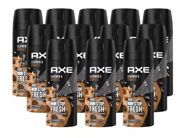 AXE Deo Collision Leather & Cookies 12x150ml Deospray Deodorant Bodyspray Herren