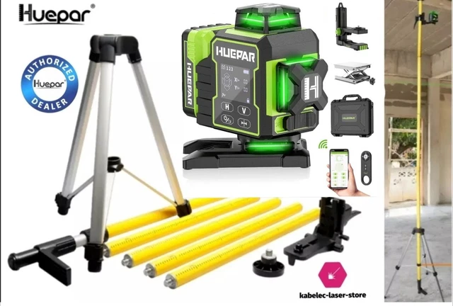 Niveau Laser Huepar S04CG Vert 4D 4x360° Avec Bluetooth Et