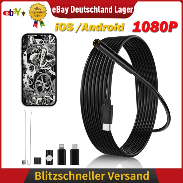 NEU 1080P Endoskop Inspektion Kamera LED Endoscope IP67 für iPhone Handy DHL DE