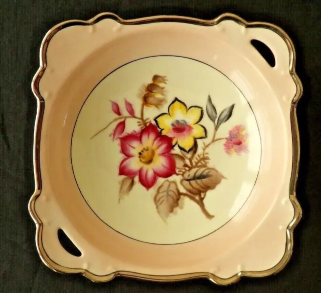 Noritake Hand Painted Made in Japan Double Handled Bowl Floral Motif