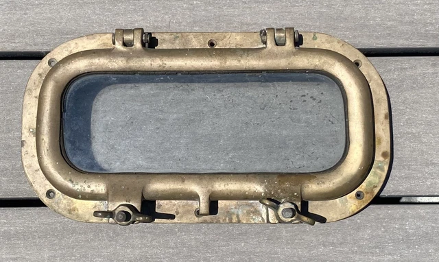 Vintage Rectangular Bronze Porthole