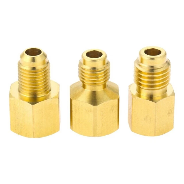 Nuovissimo adattatore pompa per vuoto R22 servizio aspirapolvere dritto 1/4 3/8 pollici 3 pz