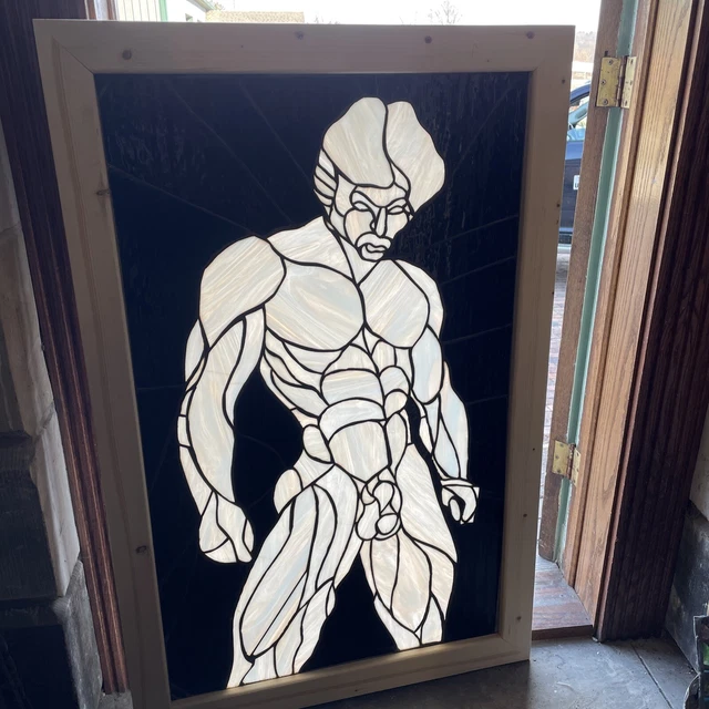 SG 3973 art teachers pet model stained glass window 32.25 X 49.5￼
