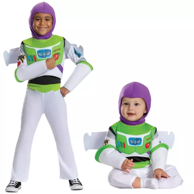 Childs Licensed Buzz Lightyear Fancy Dress Toy Story Costume Baby Boys Toddler