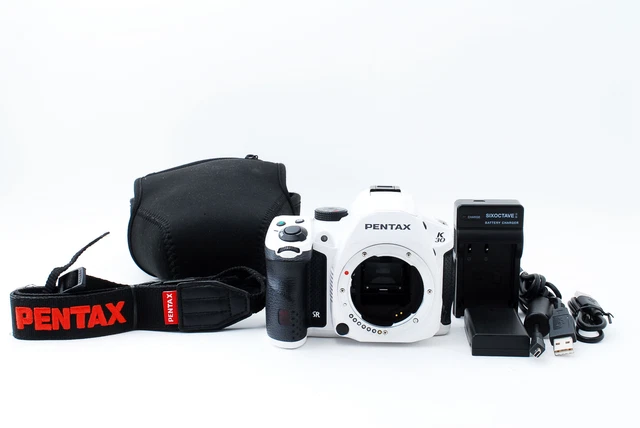 9314Shots!! Pentax K-30 Digital 16.2MP SLR Camera Body White [Near Mint] #001573