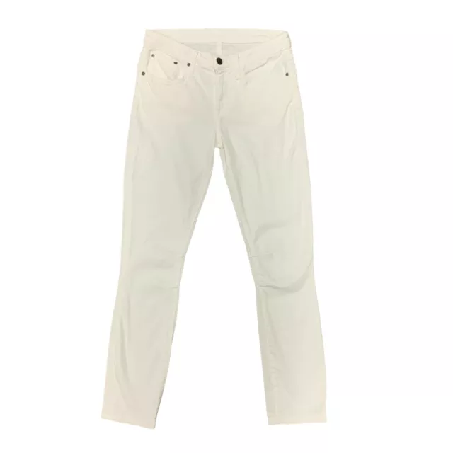 Helmut Lang White Skinny Jeans Women's Size 25 Mid-High Rise Denim Stretch Pants