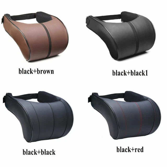Leather Car Seat Headrest Pillow Memory Foam Head Neck Support Cushion Pillow