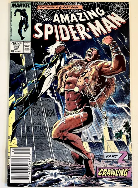 Amazing Spider-Man #293 (Marvel 1987) Kraven’s Last Hunt | Newsstand Variant VF