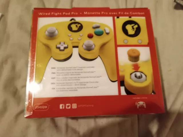 Pokemon Wired Fight Pad Pro Nintendo Switch Yellow Super Smash PDP Controller 2