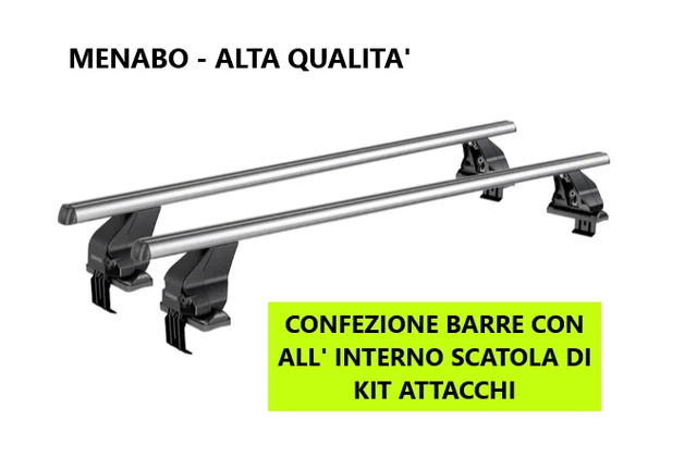 VDP Kit Portapacchi Universale Con Barre R003 (135 Cm) E Box Da Tetto BA320 (320L) - Alluminio, Fino A 90 Kg, Chiudibile A Chiave