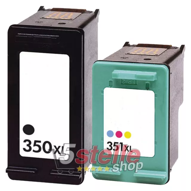 Cartucce 350+351 Xl Per Hp Officejet J5700 J5730 J5780 J5785 J6400 J6410 J6415