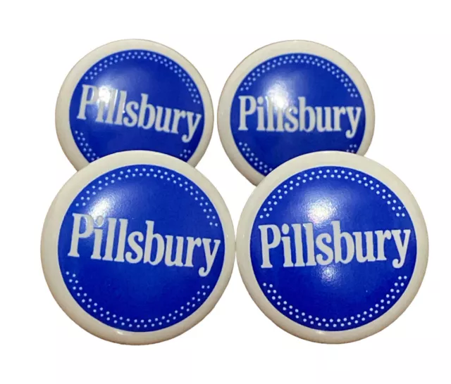 Pillsbury Ceramic Knobs Pulls Kitchen Drawer Dresser Cabinet Blue White Baker