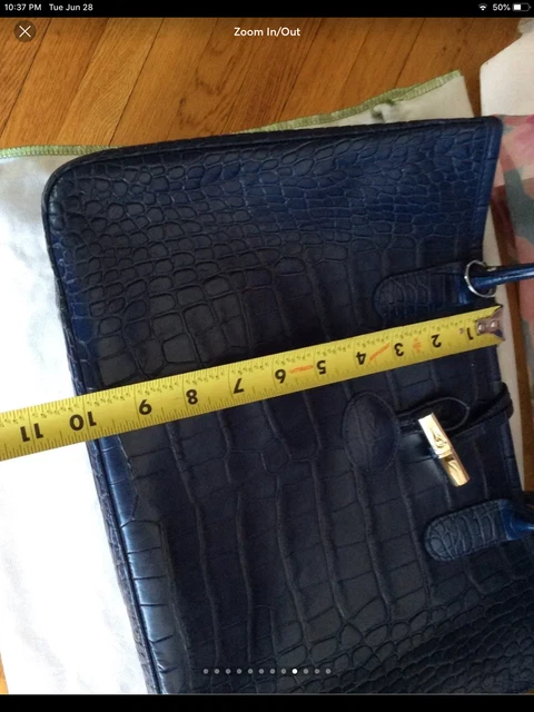 LONGCHAMP ROSEAU CROC EMBOSSED LEATHER TOTE new condition 7