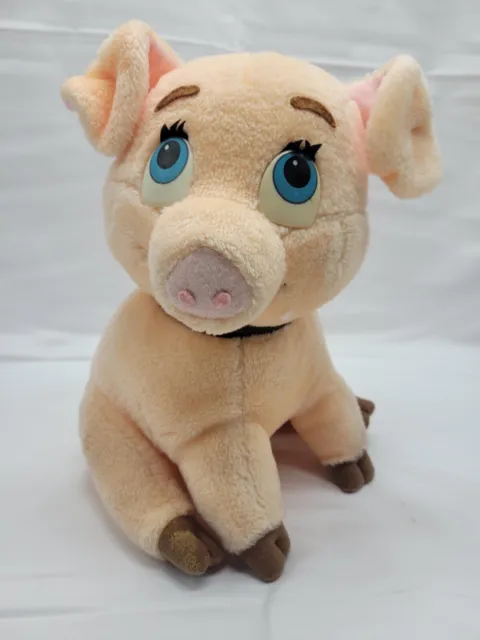 Hen Wen Pig Plush 11” The Black Cauldron 1985 Vintage Stuffed Animal Disney Tomy
