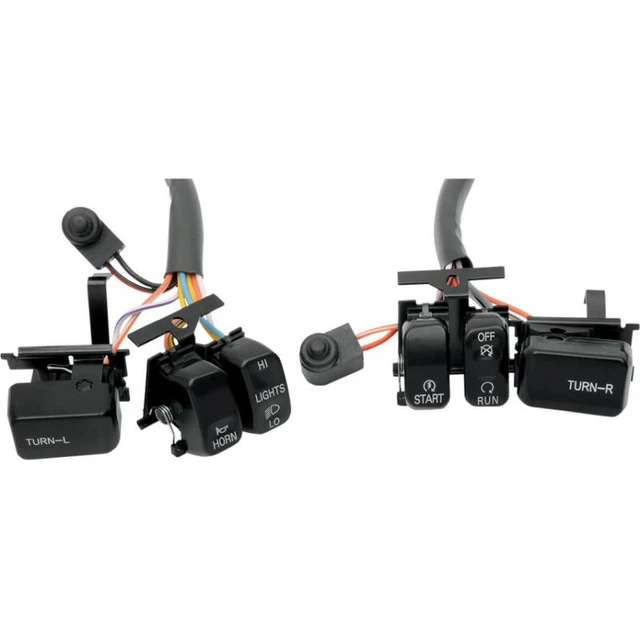 Drag Specialties Black Handlebar Switch Kit for Harley 06-13 FL FLH XL 883 1200