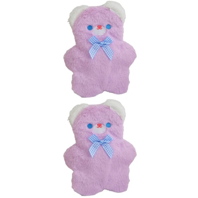 2pcs Zipper Pencil Bag Plush Pen Bag Plush Pencil Bag Students Pen Bag Plush