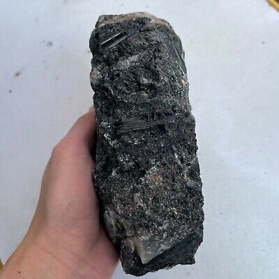 4.44LB Natural black tourmaline crystal quartz specimen healing