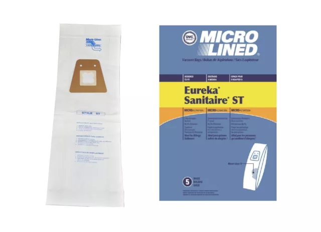 DVC Micro-Lined Bags Style ST Fit Sanitaire S670D, S677D, SC678, SC688 - 5 Bags