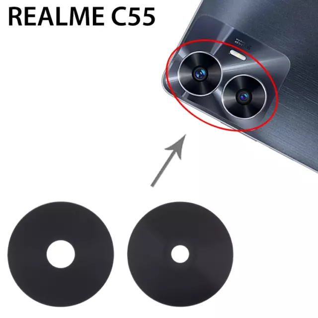Vitre arrière caméra REALME C55 lentille verre de remplacement appareil photo