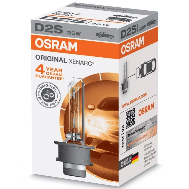 Ampoule Xénon Osram Xenarc Original D2S - 35W, 4300K, 66240 - Pour Phare HID (1 Pièce)