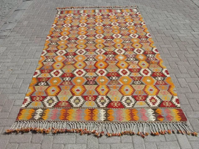 Tapis Kilim ColorFull Area vintage, tapis kilim, tapis de grande surface,...