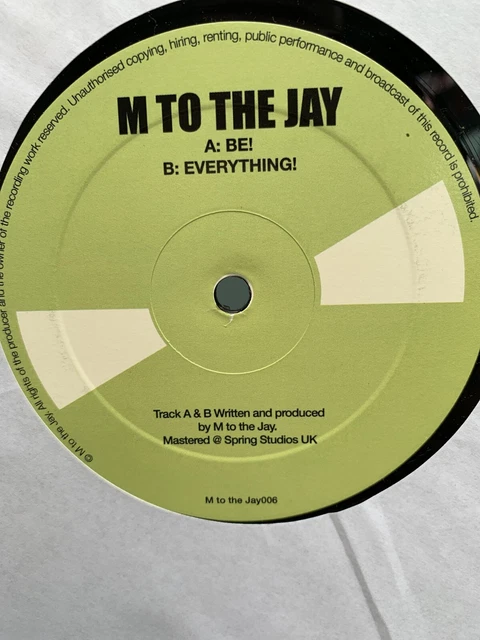 M To The JAY - Be / Everything - Donk Scouse  12” DJ Vinyl