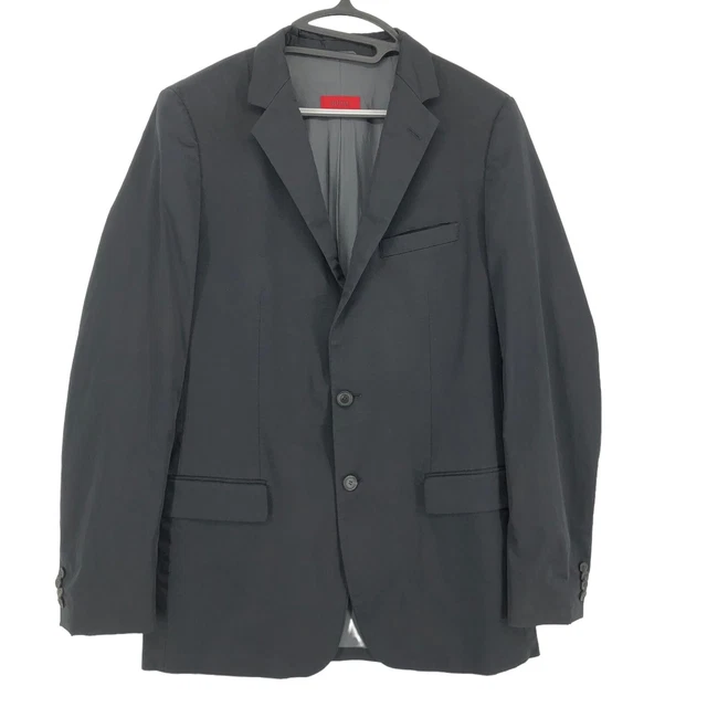 Veste Costume Hugo Boss Homme L/XL Bleu Micro-Carreaux - Occasion Bon État