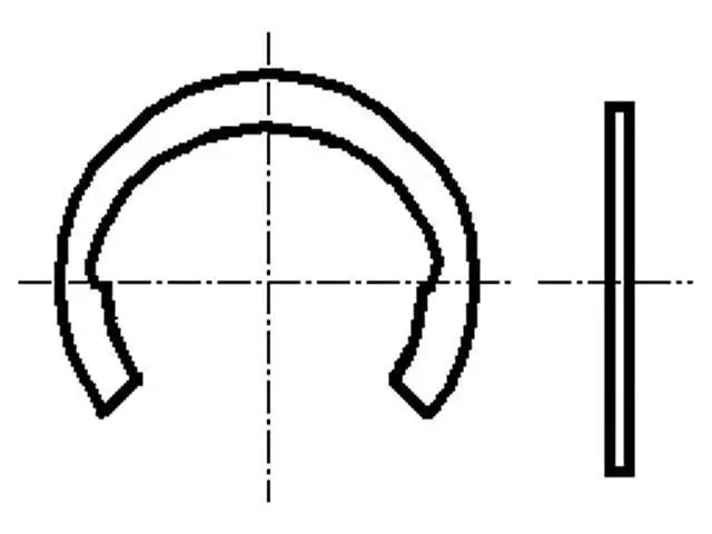 200X 1292072 Sicherungsring Federstahl Durchm.Welle: 5mm BN: 831 D: 0,6mm BOSSAR