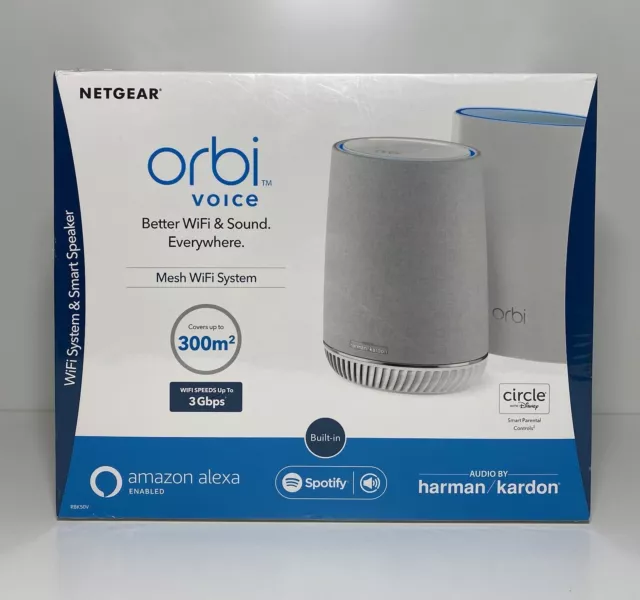 NETGEAR Orbi Voice Tri-band Whole Home Mesh Wi-Fi System with Alexa