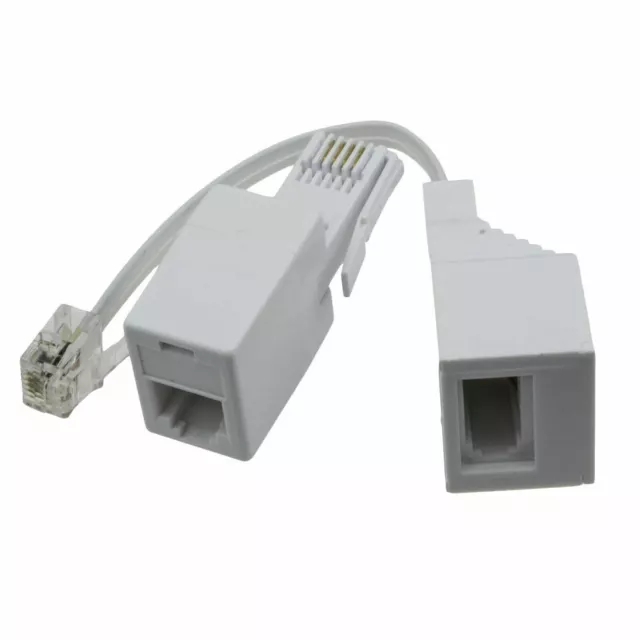 RJ11 Socket/Plug & BT Male/Female Telephone US to UK & UK to US Adapter Kit