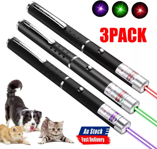 3 Packs Cat Toys Laser Pointer Cat Laser Toy Pen Catch the LED Light Interactive