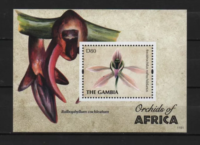 Gambia : Mi.Nr. Bl.826 Orchidee  postfrisch