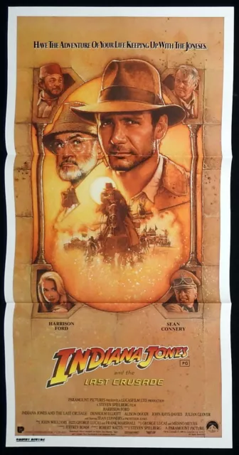 INDIANA JONES AND THE LAST CRUSADE Original Daybill Movie Poster Harrison Ford