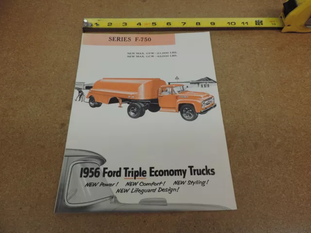 1956 Ford truck F750 750 sales brochure 8pg ORIGINAL