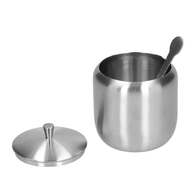 Sugar Container 370ML 304 Stainless Steel Polished Brushed Anti‑Oxidation DG