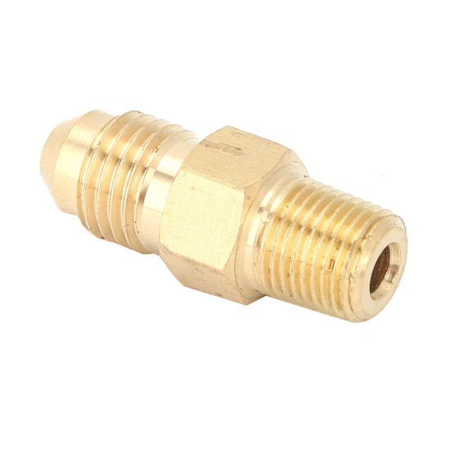 2PCS Brass Adapter Oil Gas Fitting Straight Male AN4 To 1/8in Male NPT Connector