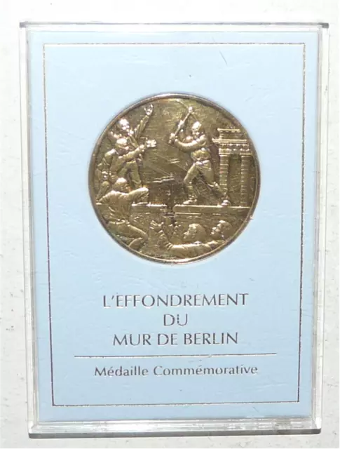 Medaille En Vermeil Effondrement Du Mur De Berlin Dans Sa Boite