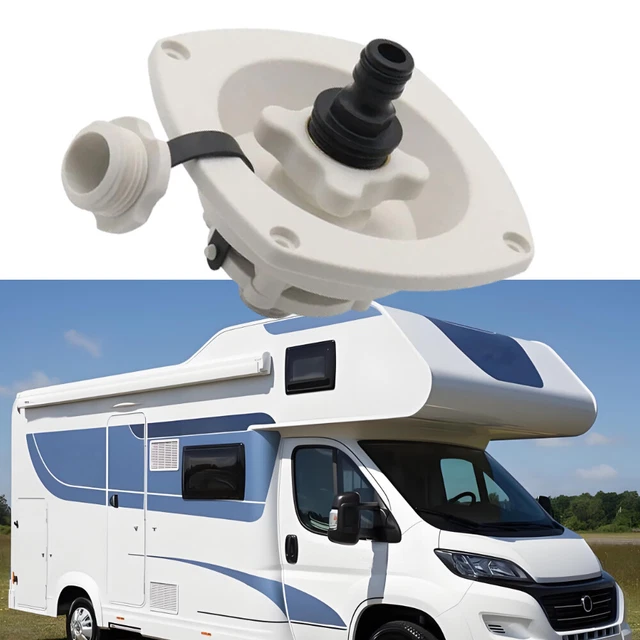 WALL MOUNT RV Water Fill Inlet Built in Water Stop Valve For Caravans ...