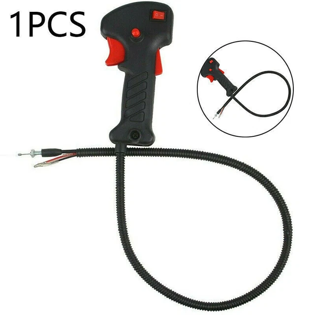 REPLACEMENT THROTTLE HANDLE Cable Switch Kit For Trimmer Brush Cutter ...