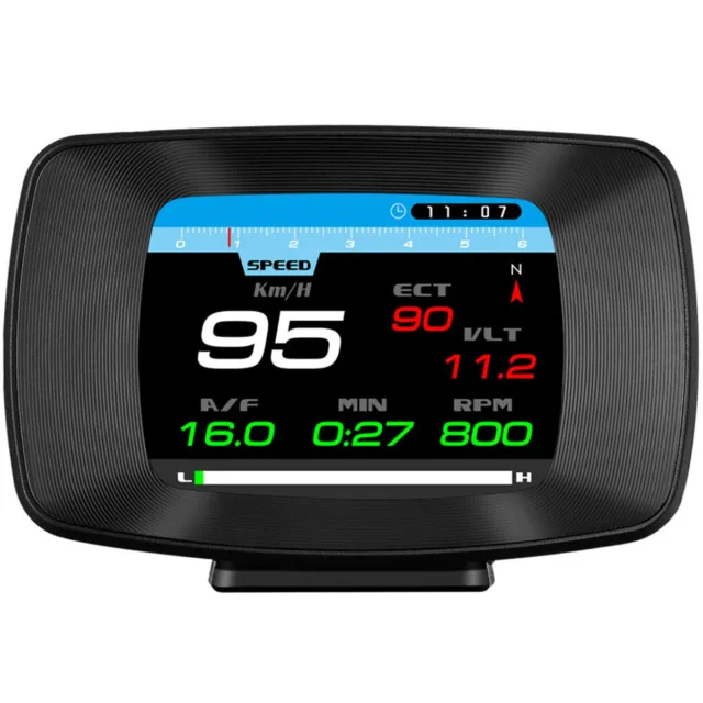 OBD2 GPS Head Up Display Car Digital Speedometer Oil Pressure Water Temp Alarm